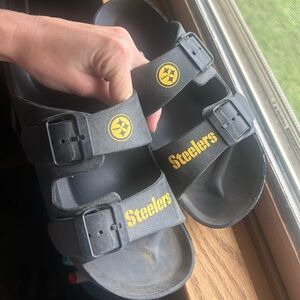 Steelers Black Sandals